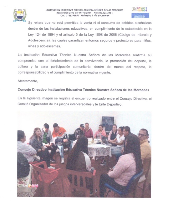 Estudiantes en los juegos interveredales